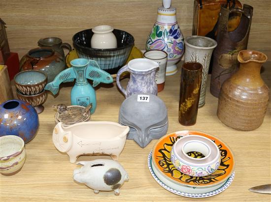 A quantity of Studio pottery, Poole etc